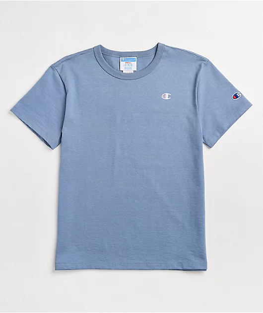 Champion Heritage Script Blue Crop T-Shirt