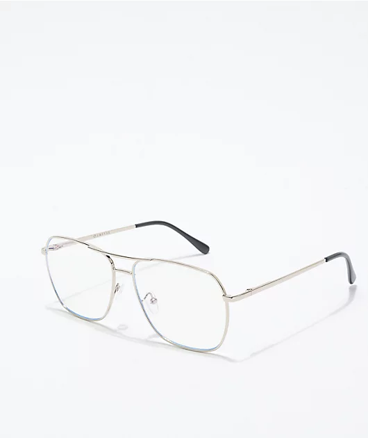 Empyre Silver Pilot Blue Light Glasses