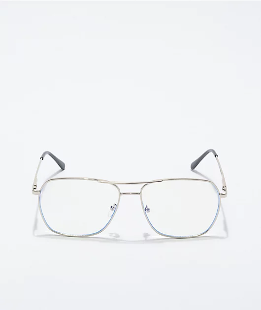 Empyre Silver Pilot Blue Light Glasses