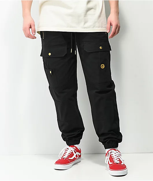 Cookies Prohibition Black Cargo Jogger Pants