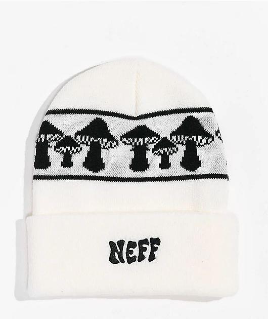 Neff Shroom Lineup White & Black Beanie