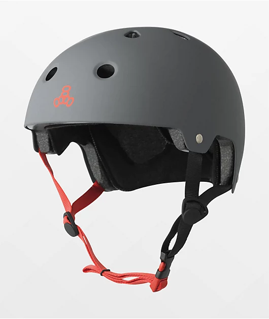 Triple Eight Dual Certified Matte Gunmetal Skateboard Helmet