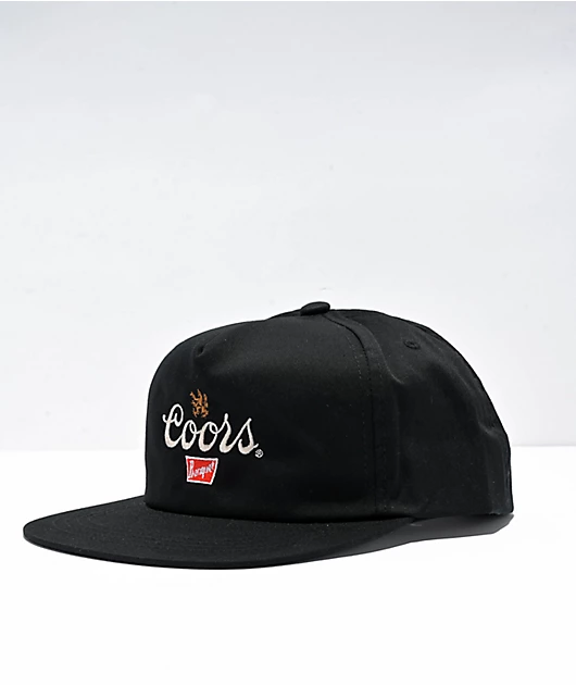 Brixton x Coors Griffen Black Snapback Hat