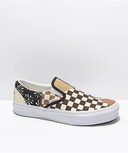 Vans Slip-On International Womenâ€šÃ„Ã´s Day Patchwork & True White Skate Shoes