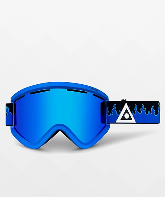 Ashburry Team Jibgurl Blue Flame Blue Chrome Snowboard Goggles