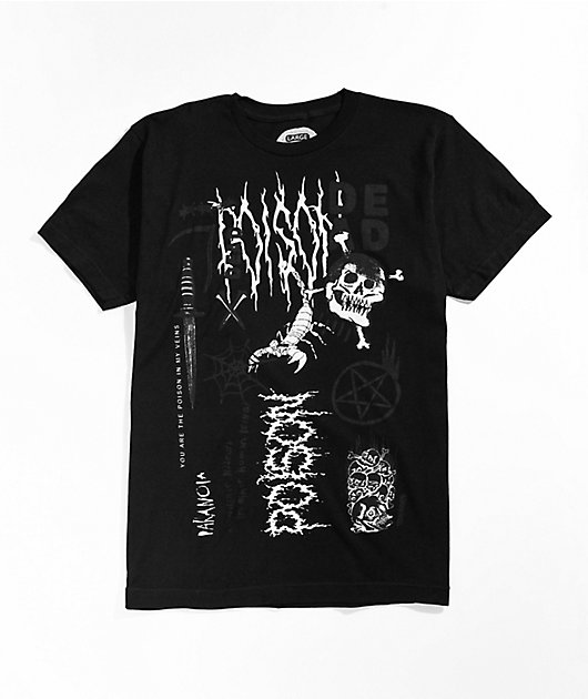 102106-teen-hearts-tattoo-poison-black-t-shirt-1.jpg Teen Hearts Tattoo Poison Black T-Shirt