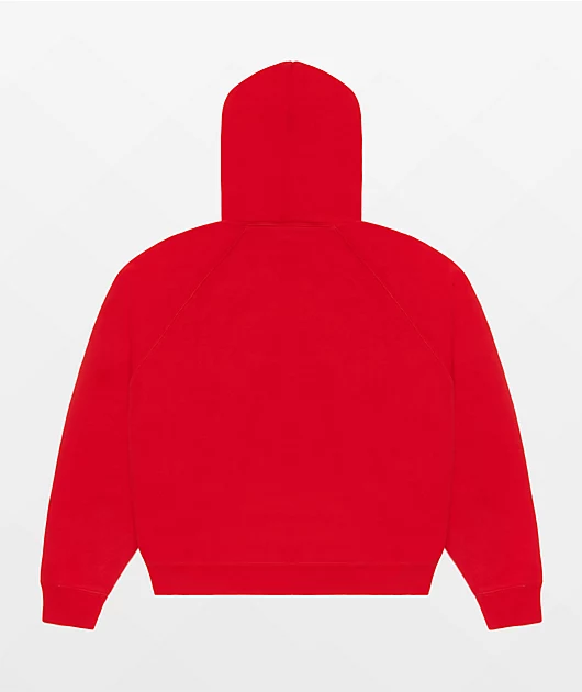 4Hunnid Komfort Kollection Red Pigment Dye Hoodie