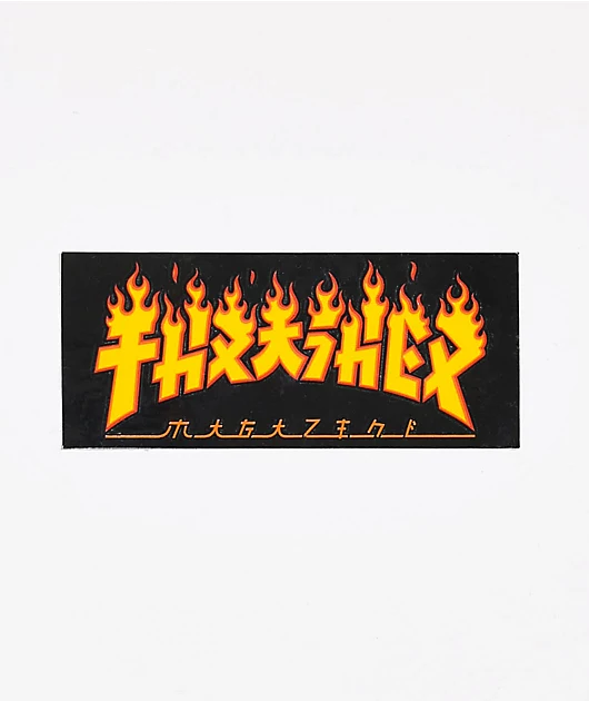 Thrasher Godzilla Flame Sticker