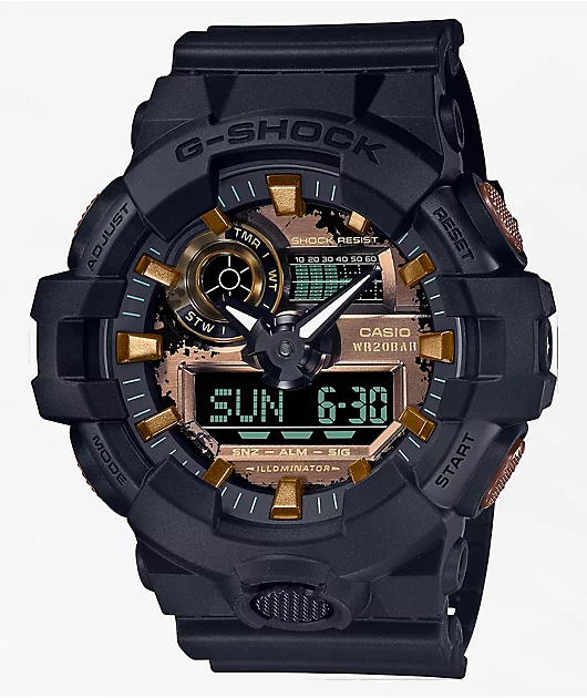 G-Shock GA700RC-1ACR Black & Rust Watch