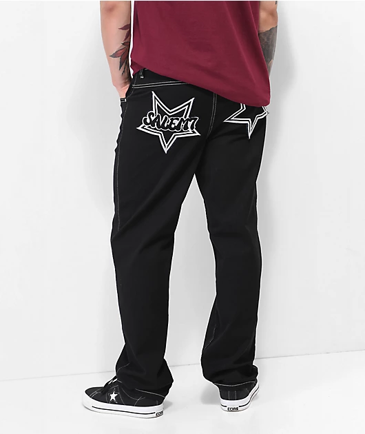 1171-salem7-pentagram-black-denim-jeans-1.webp Salem7 Pentagram Black Denim Jeans