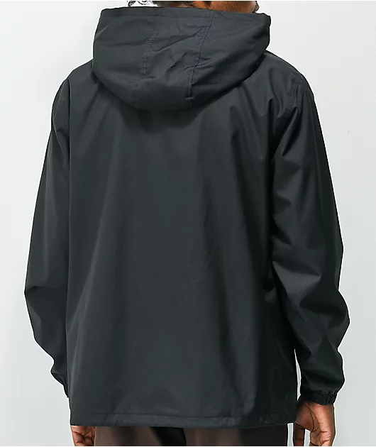 Brixton Claxton Beta Zip Black Windbreaker Jacket