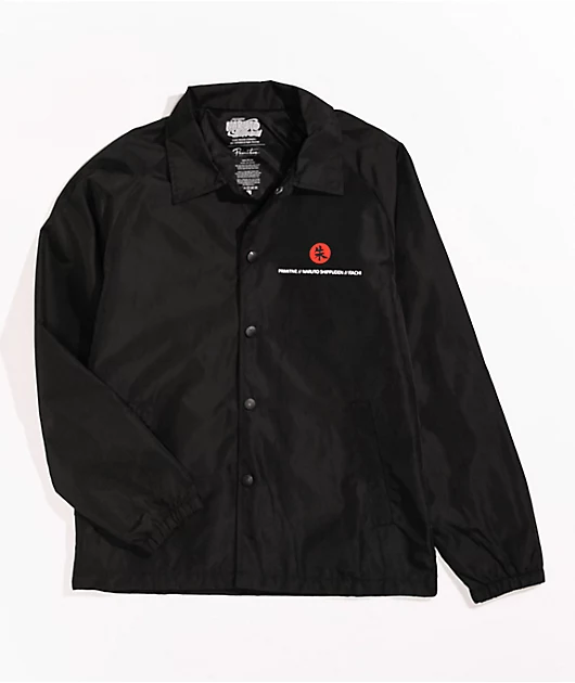 Primitive x Naruto Shippuden Kids Crows Black Coaches Jacket