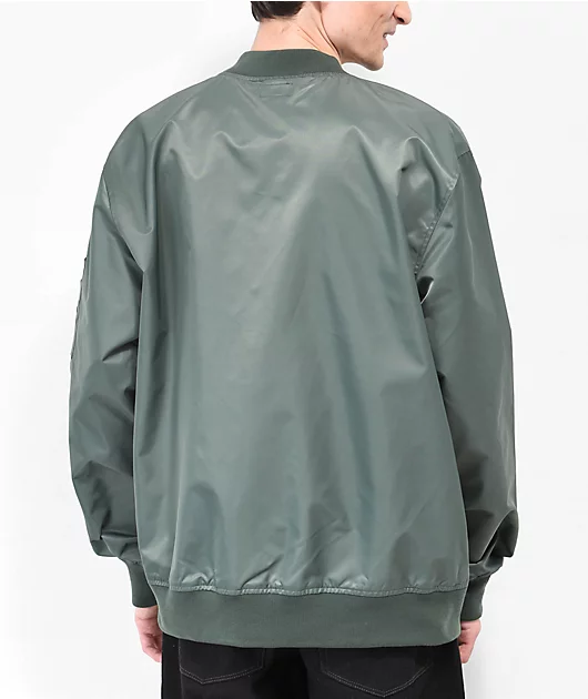 Brixton Dillinger Forest Green Bomber Jacket