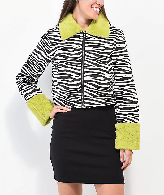 12153-daisy-street-zebra-fur-crop-twill-jacket-2.jpg Daisy Street Zebra Fur Crop Twill Jacket