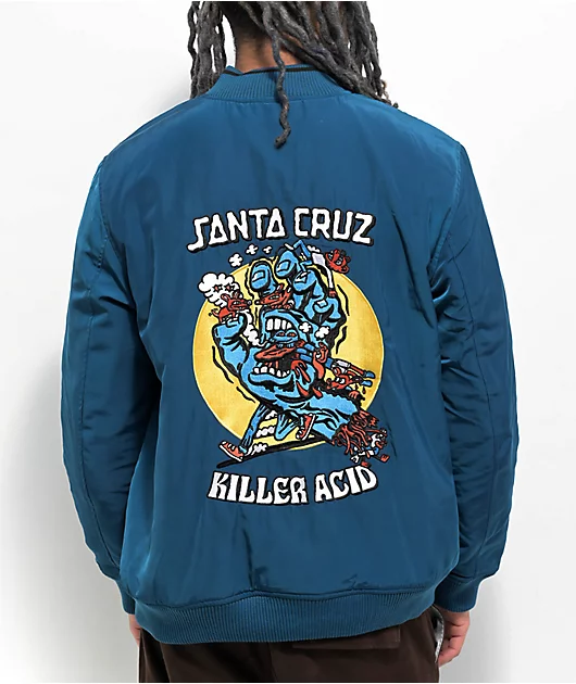12233-killer-acid-x-santa-cruz-navy-bomber-jacket-1.webp Killer Acid x Santa Cruz Navy Bomber Jacket