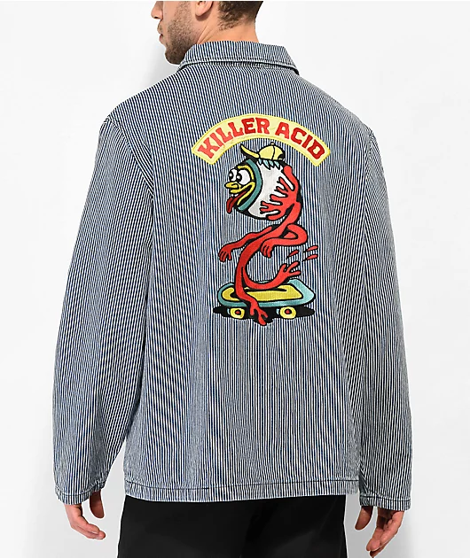 Killer Acid Eye Blue Stripe Chore Jacket