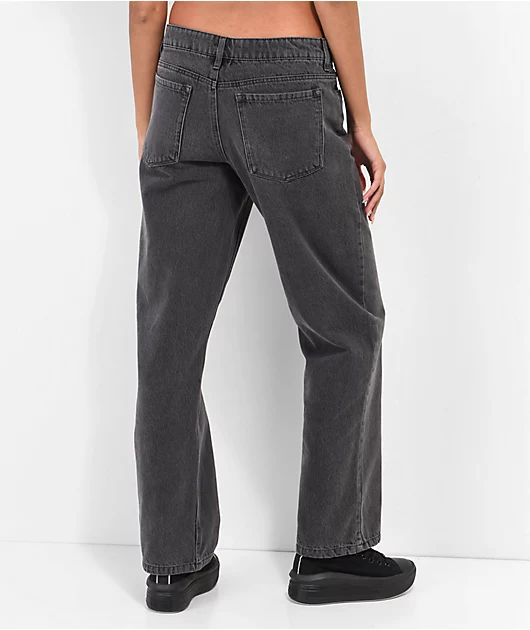 Empyre Zia Black Low-rise Vintage Straight Jeans
