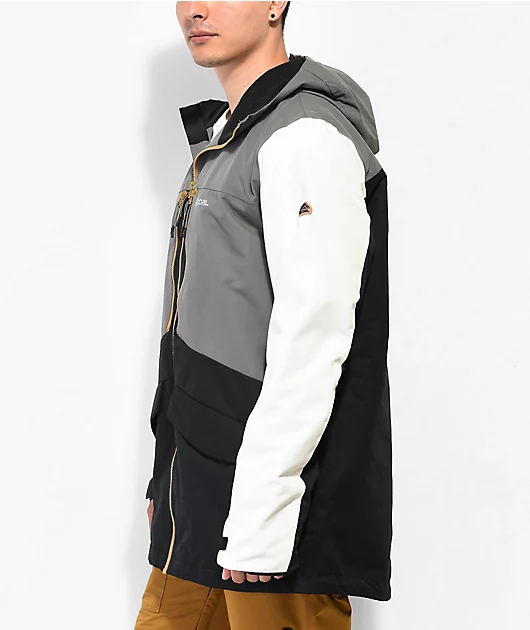 12854-coal-lutsen-grey-black-10k-snowboard-jacket-3.webp Coal Lutsen Grey & Black 10K Snowboard Jacket