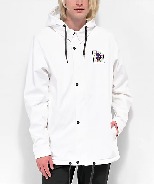 686 Coaches White 10K Snowboard Jacket 2023