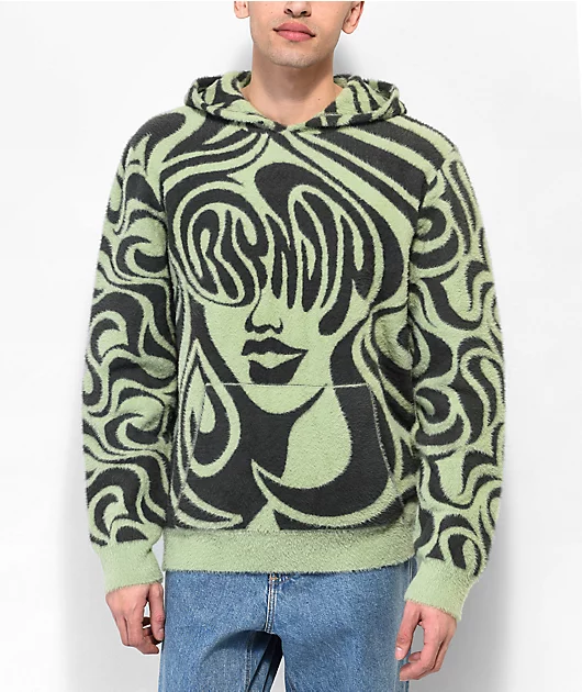 RIPNDIP Beautiful Fomo Green Mohair Hoodie