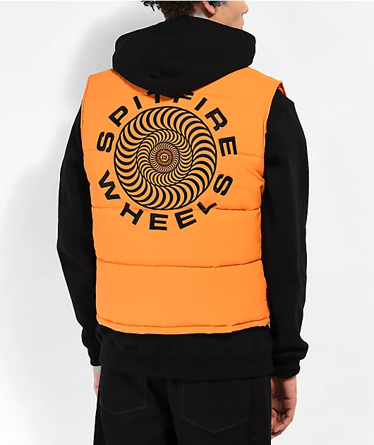 13497-spitfire-swirl-orange-puffer-vest-1.webp Spitfire Swirl Orange Puffer Vest