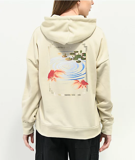 Empyre Fredia Koi Fish Natural Hoodie