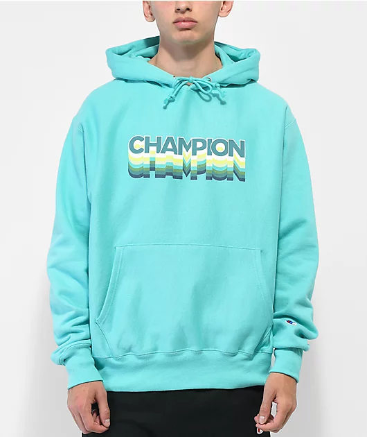 14174-champion-reverse-weave-multi-logo-teal-hoodie-1.webp Champion Reverse Weave Multi Logo Teal Hoodie