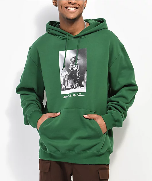 Primitive x Bob Marley Heartache Green Hoodie