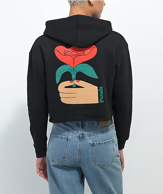 15412-petals-and-peacocks-go-around-black-crop-hoodie-1.webp Petals and Peacocks Go Around Black Crop Hoodie