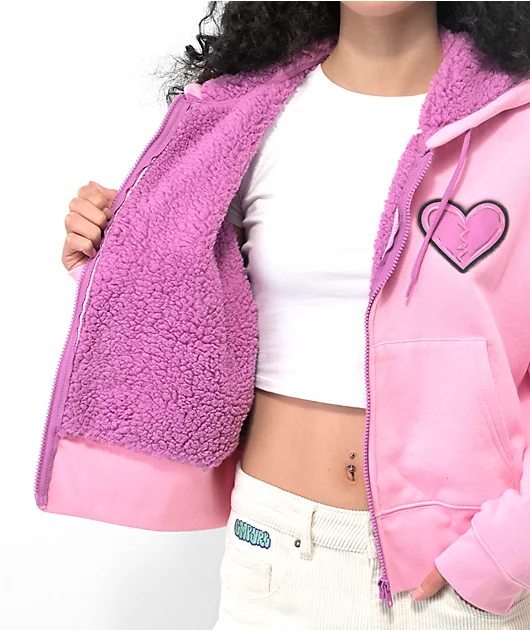 16290-a.lab-aurora-pink-sherpa-crop-hoodie-4.webp A.LAB Aurora Pink Sherpa Crop Hoodie