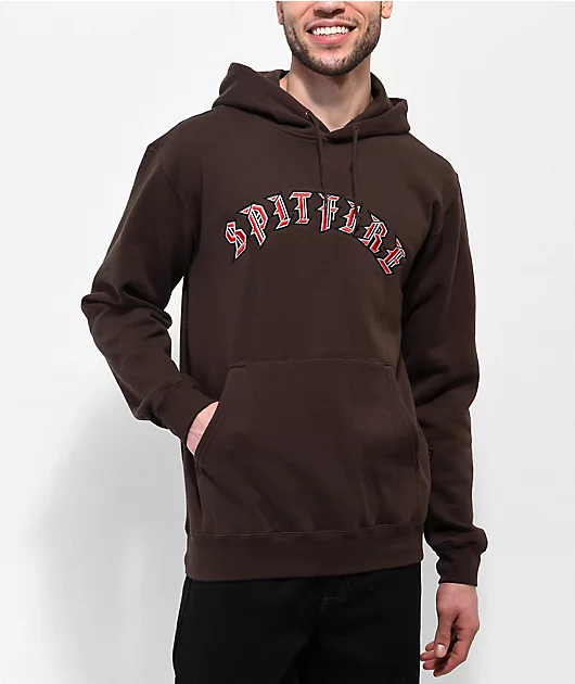 16521-spitfire-old-english-brown-hoodie-1.webp Spitfire Old English Brown Hoodie
