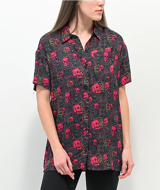18869-vitriol-caedia-skull-lightning-black-purple-short-sleeve-button-up-shirt-1.webp Vitriol Caedia Skull Lightning Black & Purple Short Sleeve Button Up Shirt