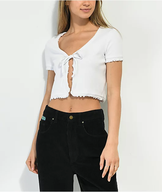 19208-a.lab-zowie-white-tie-front-crop-top-1.webp A.LAB Zowie White Tie Front Crop Top