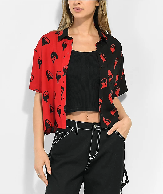 19375-empyre-joana-yin-yang-black-red-short-sleeve-button-up-shirt-3.webp Empyre Joana Yin Yang Black & Red Short Sleeve Button Up Shirt