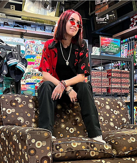 19375-empyre-joana-yin-yang-black-red-short-sleeve-button-up-shirt-5.jpg Empyre Joana Yin Yang Black & Red Short Sleeve Button Up Shirt