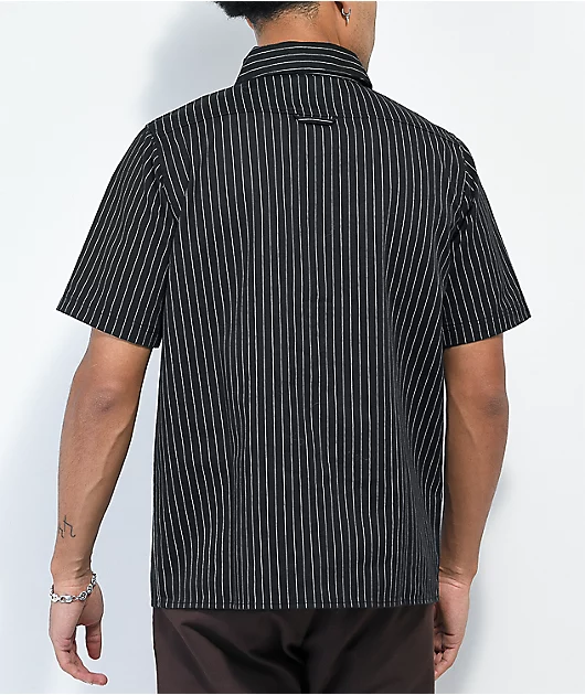 19673-independent-bar-logo-black-stripe-short-sleeve-work-shirt-2.webp Independent Bar Logo Black Stripe Short Sleeve Work Shirt