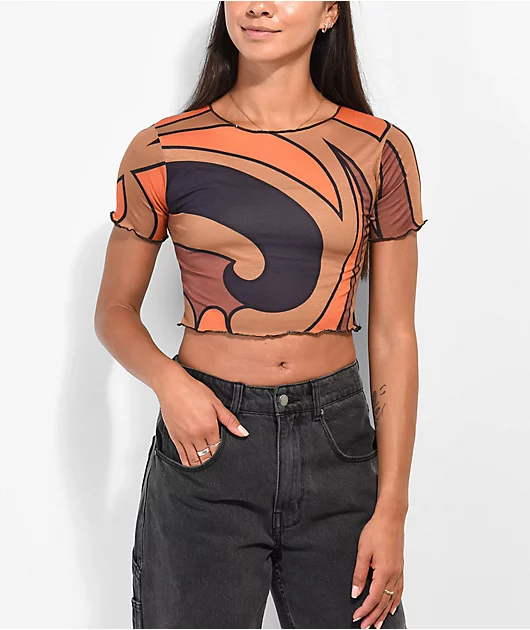 20184-daisy-street-brown-swirl-crop-top-1.webp Daisy Street Brown Swirl Crop Top