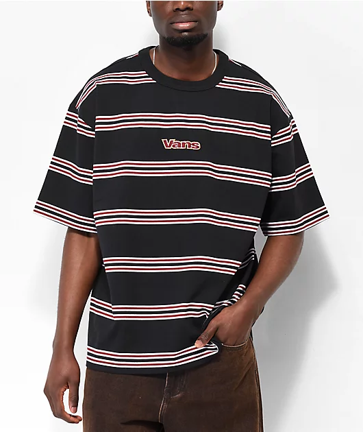 20625-vans-wardman-black-stripe-knit-t-shirt-1.webp Vans Wardman Black Stripe Knit T-Shirt