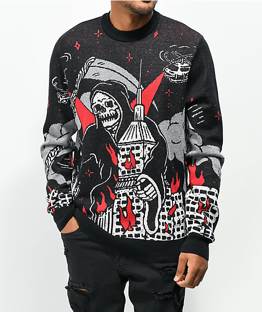 21186-lurking-class-by-sketchy-tank-destroy-black-sweater-1.jpg Lurking Class by Sketchy Tank Destroy Black Sweater