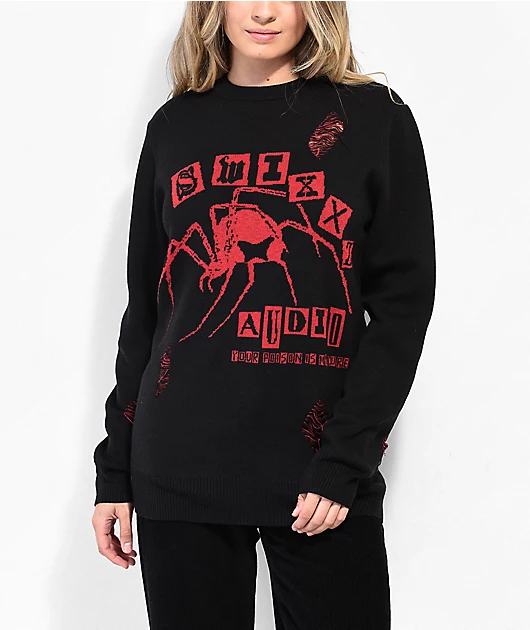 SWIXXZ Spider Black Sweater