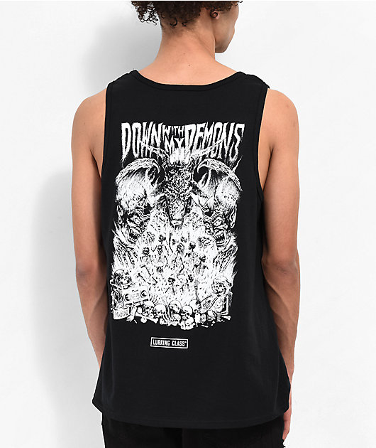 Lurking Class by Sketchy Tank x Saw Blade Demons Black Tank Top