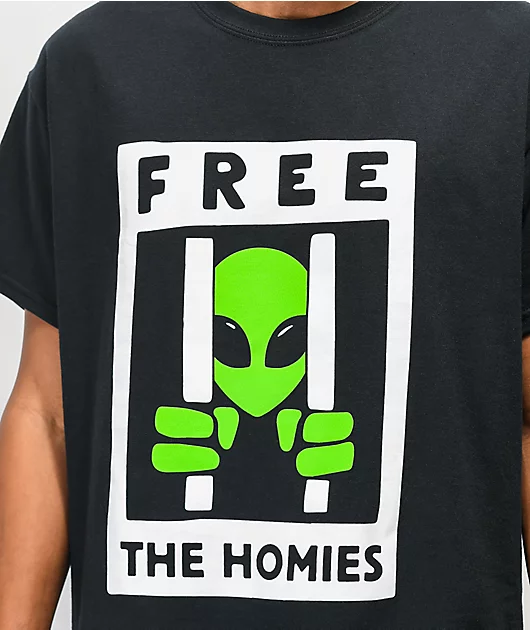 23144-a-lab-free-the-homies-black-t-shirt-2.webp A-Lab Free The Homies Black T-Shirt