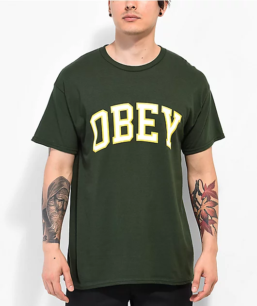 Obey Academic Green T-Shirt