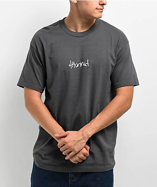 23468-4hunnid-logo-charcoal-t-shirt-2.webp 4Hunnid Logo Charcoal T-Shirt