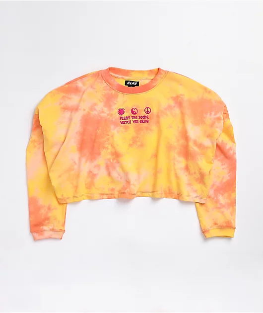 23829-a.lab-gayle-orange-tie-dye-crop-long-sleeve-t-shirt-2.webp A.LAB Gayle Orange Tie Dye Crop Long Sleeve T-Shirt