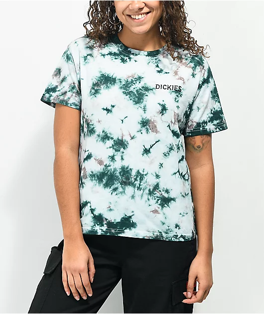 24883-dickies-forest-green-white-tie-dye-t-shirt-1.webp Dickies Forest Green & White Tie Dye T-Shirt