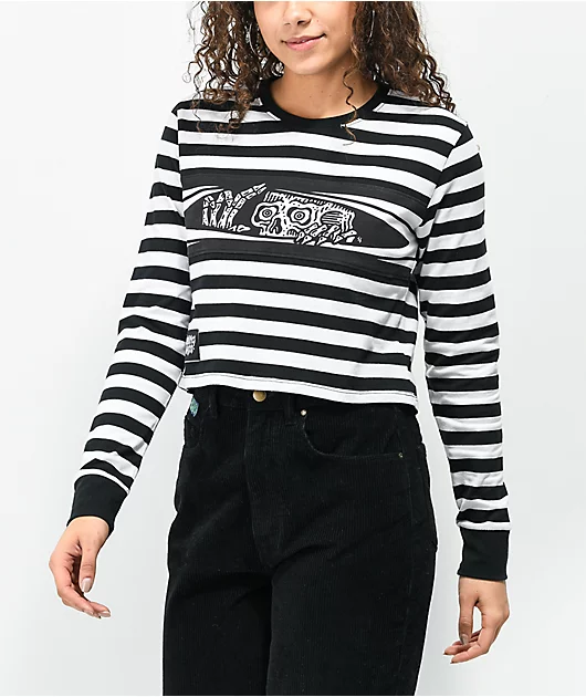 25402-lurking-class-by-sketchy-tank-peeking-black-white-stripe-crop-long-sleeve-t-shirt-1.webp Lurking Class by Sketchy Tank Peeking Black & White Stripe Crop Long Sleeve T-Shirt