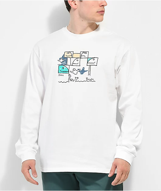 adidas Shmoofoil Pool White Long Sleeve T-Shirt
