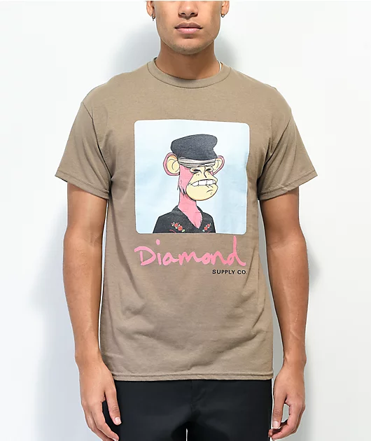 Diamond Supply Co. x Ape Mutant Ape Brown T-Shirt