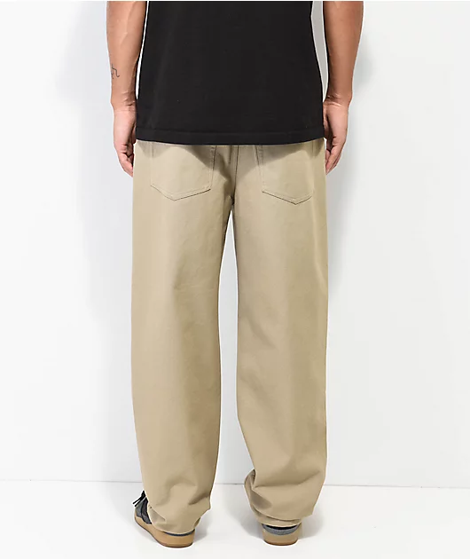 Empyre Double Knee Bubble Khaki Canvas Skate Pants